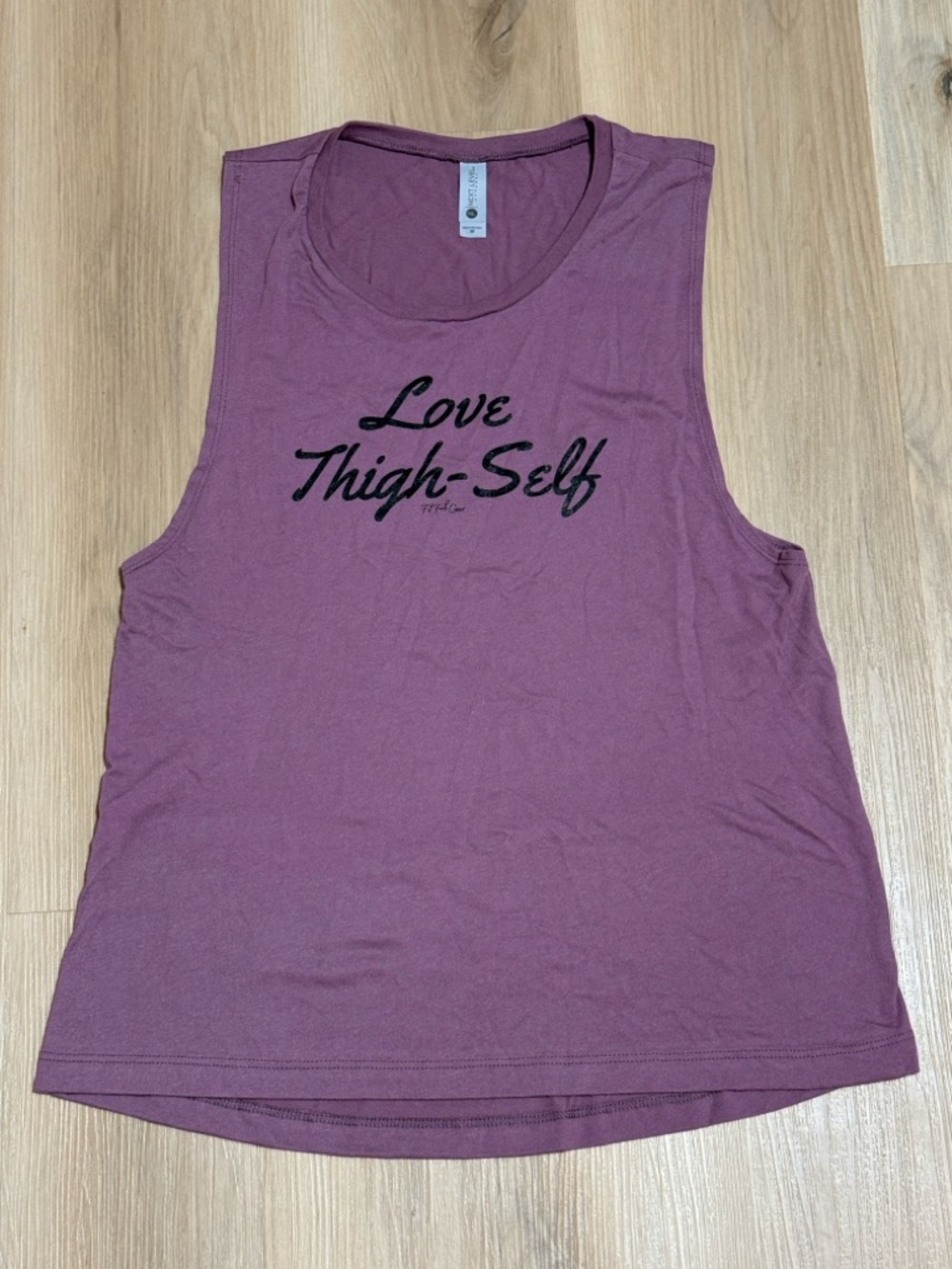 Love Thigh-Self Purple Next Level Apparel Athletic Tank Top Sleeveless Workout